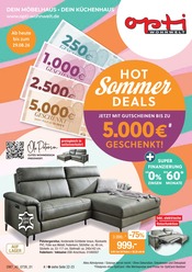 Polstermöbel im Opti-Wohnwelt Prospekt in Bremerhaven Aktueller Opti-Wohnwelt Prospekt mit Polstermöbel, "Hot Sommer Sale", Seite 1