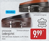 Ledergürtel im ALDI Nord Prospekt Ledergürtel von UP2FASHION im aktuellen ALDI Nord Prospekt für 9,99 €