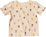 T-Shirt mit Tulpen-Muster & Ripp-Struktur, beige, Gr. 110 von ALANA im aktuellen dm-drogerie markt Prospekt für 7,90 €