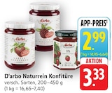 Naturrein Konfitüre Garten Erdbeeren Angebote von d'arbo bei EDEKA Ulm für 2,99 €