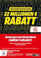 Aktueller MediaMarkt Saturn Elektromärkte Prospekt in Erbach und Umgebung, "WIR GEBEN DEUTSCHLAND 22 MILLIONEN € RABATT" mit 16 Seiten, 11.08.2025 - 25.08.2025