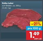 Kalbs-Leber im Netto Marken-Discount Prospekt Kalbs-Leber von im aktuellen Netto Marken-Discount Prospekt für 1,49 €