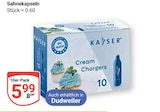 Sahnekapseln im Angebot bei GLOBUS in Saarbrücken Sahnekapseln Angebote von Kayser bei GLOBUS Saarbrücken für 5,99 €
