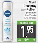 Deospray oder Roll-on Angebote von Nivea bei E center Regensburg für 1,95 €