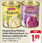 Mildessa mildes Weinsauerkraut oder Rotkraut traditionelle Art Angebote von Hengstenberg bei EDEKA Wiesbaden für 1,49 €