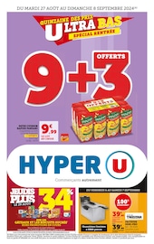 Prospectus Hyper U à Saint-Junien, "La quinzaine des prix ultra bas spécial rentrée", 48 pages de promos valables du 27/08/2024 au 08/09/2024