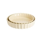 Promo Ensemble de 2 tourtières en grès ivoire - diamètre 24,5 et 28 cm à 27,99 € dans le catalogue Botanic à Villeurbanne