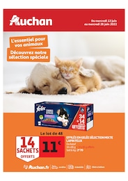 Prospectus Auchan "L'essentiel pour vos animaux", 7 pages, 22/06/2022 - 28/06/2022