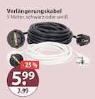 Kabel im V-Markt Prospekt Verlängerungskabel schwarz im aktuellen V-Markt Prospekt für 5,99 €