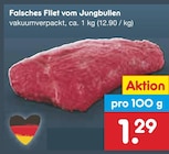 Falsches Filet vom Jungbullen im Angebot bei Netto Marken-Discount in Wolfenbüttel Falsches Filet vom Jungbullen Angebote bei Netto Marken-Discount Wolfenbüttel für 1,29 €