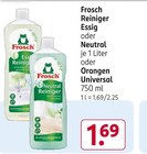 Reiniger Essig oder Neutral oder Orangen Universal Angebote von Frosch bei Rossmann Siegen für 1,69 €