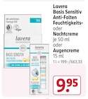 Basis Sensitiv Anti-Falten Feuchtigkeits- oder Nachtcreme oder Augencreme von Lavera im aktuellen Rossmann Prospekt für 9,95 €