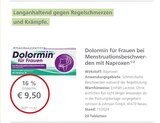 Dolormin für Frauen bei Menstruationsbeschwerden mit Naproxen bei LINDA im Vlotho Prospekt für 9,50 €