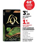 Café Capsules Nespresso - L'OR - Super U à Clermont-Ferrand Café Capsules Nespresso - L'OR en promo chez Super U Clermont-Ferrand à 1,05 €