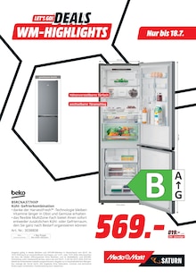 Kühlschrank im aktuellen MediaMarkt Saturn Prospekt (Singen (Hohentwiel)) Kühlschrank im MediaMarkt Saturn Prospekt "LET'S GO! DEALS WM-HIGHLIGHTS" mit 18 Seiten (Singen (Hohentwiel))