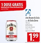 Jim Beam & Cola oder & Cola Zero Angebote bei famila Nordost Elmshorn für 1,99 €