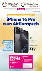 Aktueller Telefon Center Bad Lauterberg Elektromarkt Prospekt in Bleicherode und Umgebung, "iPhone 16 Pro zum Aktionspreis" mit 8 Seiten, 01.07.2025 - 31.07.2025