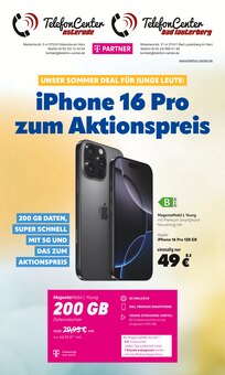 Telefon Center Bad Lauterberg Prospekt iPhone 16 Pro zum Aktionspreis mit  Seiten in Braunlage und Umgebung