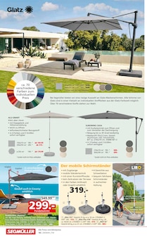 Sonnenschirm im Segmüller Prospekt "Gartenmöbel Fachzentrum" mit 24 Seiten (Offenbach (Main))
