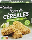 Promo Barres de céréales pommes vertes à 1,05 € dans le catalogue Casino Supermarchés à La Lande-d'Airou