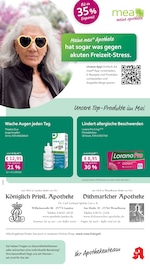 mea - meine apotheke Apotheken Prospekt der aktuellen Woche mit 4 Seiten, gültig von 01.05.2026 bis 31.05.2026, in Wesselburen und Umgebung Aktueller mea - meine apotheke Apotheken Prospekt in Wesselburen und Umgebung, "Unsere Mai-Angebote" mit 4 Seiten, 01.05.2026 - 31.05.2026