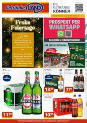 GetränkeLand Mayer Getränkemärkte Prospekt der aktuellen Woche mit 4 Seiten, gültig von 15.12.2025 bis 03.01.2026, in Sedlitz und Umgebung Aktueller GetränkeLand Mayer Getränkemärkte Prospekt in Sedlitz und Umgebung, "DIE GETRÄNKEKÖNNER" mit 4 Seiten, 15.12.2025 - 03.01.2026