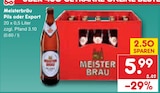 Pils von Meisterbräu für 5,99 € bei Netto Marken-Discount im Angebot Pils von Meisterbräu im aktuellen Netto Marken-Discount Prospekt