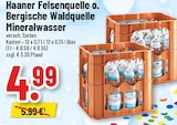 Haaner Felsenquelle o. Bergische Waldquelle Mineralwasser bei Trinkgut im Hürth Prospekt für 4,99 €