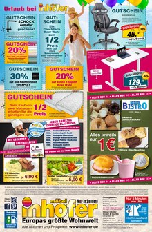 Bürostuhl im aktuellen Möbel Inhofer Prospekt (Ingolstadt) Bürostuhl im Möbel Inhofer Prospekt "Urlaub bei Möbel Inhofer" mit 8 Seiten (Ingolstadt)