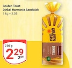 Dinkel Harmonie Sandwich im Angebot bei GLOBUS in Viersen Dinkel Harmonie Sandwich Angebote von Golden Toast bei GLOBUS Viersen für 2,29 €