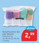 Reiseflaschen-Set inkl. Beutel im aktuellen budni Prospekt