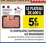 12 Chipolatas Supérieures Les Braserades en promo chez Supeco 12 Chipolatas Supérieures Les Braserades dans le catalogue Supeco
