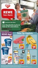 Aktueller REWE Prospekt mit Schweinefleisch, "Dein Markt", Seite 1