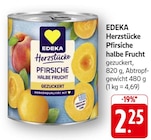 EDEKA Tamm - Herzstücke Pfirsiche halbe Frucht Angebot im Prospekt Herzstücke Pfirsiche halbe Frucht bei EDEKA im Tamm Prospekt für 2,25 €