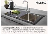 Edelstahlspüle IMSA-45-GL Angebote von MONDO bei Opti-Wohnwelt Neubrandenburg für 249,00 €