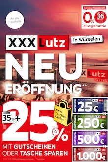 XXXLutz Möbelhäuser Prospekt NEUERÖFFNUNG mit 8 Seiten