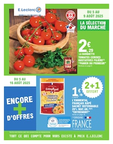 Prospectus E.Leclerc à Freyming-Merlebach, "TOUT CE QUI COMPTE POUR VOUS EXISTE À PRIX E.LECLERC", 31 pages de promos valables du 05/08/2025 au 16/08/2025