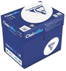 Clairefontaine CLAIRALFA - Papier ultra blanc - A4 (210 x 297 mm) - 80 g/m² - 2500 feuilles (carton de 5 ramettes) - Clairefontaine dans le catalogue Bureau Vallée