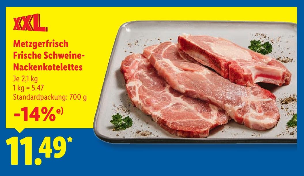 Metzgerfrisch Frische Schweine-Nackenkoteletts