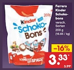 Kinder Schoko-bons von Ferrero für 3,33 € bei Netto Marken-Discount im Angebot Kinder Schoko-bons von Ferrero im aktuellen Netto Marken-Discount Prospekt