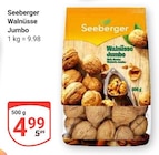 Walnüsse Jumbo Angebote von Seeberger bei GLOBUS Braunschweig für 4,99 €