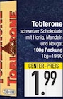 schweizer Schokolade mit Honig, Mandeln und Nougat von Toblerone im aktuellen EDEKA Prospekt für 1,99 €