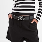 Ceinture boucle entrelacée noir femme - La Halle Ceinture boucle entrelacée noir femme à 12,99 € dans le catalogue La Halle