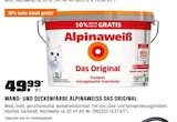 WAND- UND DECKENFARBE ALPINAWEISS DAS ORIGINAL im Angebot bei OBI in Mühlhausen WAND- UND DECKENFARBE ALPINAWEISS DAS ORIGINAL Angebote von Alpinaweiß bei OBI Mühlhausen für 49,99 €