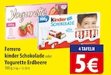 Ferrero kinder Schokolade oder Yogurette Erdbeere Angebote bei famila Nordost Elmshorn für 5,00 €