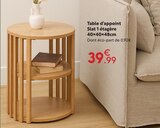 Table d’appoint Slat 1 étagère 40×40×48cm en promo chez Maxi Bazar Table d’appoint Slat 1 étagère 40×40×48cm dans le catalogue Maxi Bazar