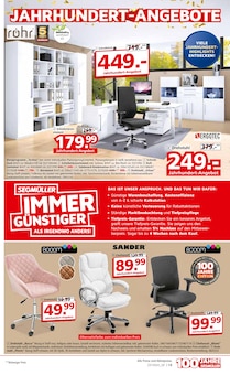 Bürostuhl im aktuellen Segmüller Prospekt (Augsburg) Bürostuhl im Segmüller Prospekt "100 Jahre Segmüller - Highlight Angebote" mit 56 Seiten (Augsburg)