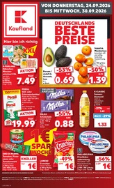Kaufland Supermarkt Prospekt der aktuellen Woche mit 70 Seiten, gültig von 24.09.2026 bis 30.09.2026, in Bad Dürrheim und Umgebung Aktueller Kaufland Supermarkt Prospekt in Bad Dürrheim und Umgebung, "Hier bin ich richtig" mit 70 Seiten, 24.09.2026 - 30.09.2026