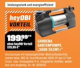 Gartenpumpe 5600 Silent+ im OBI Prospekt Gartenpumpe 5600 Silent+ von Gardena im aktuellen OBI Prospekt für 199,99 €