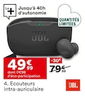 Ecouteurs intra-auriculaire vibe buds 2 noir - JBL - But à Marseille Ecouteurs intra-auriculaire vibe buds 2 noir - JBL en promo chez But Marseille à 49,99 €
